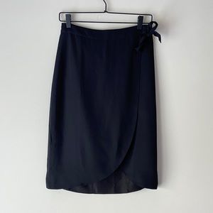 J.Crew black wrap midi-skirt